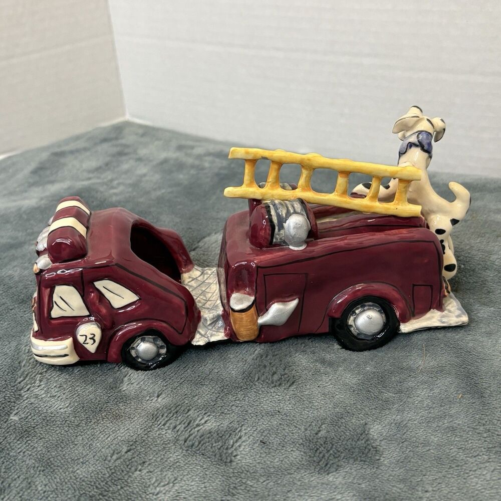 Blue Sky Clayworks Heather Goldminc-Heroes Brigade Firetruck W/ Dalmatian READ - Picture 7 of 13